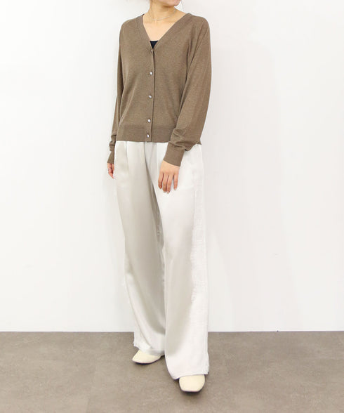 【SOI-MeME】eyelash lace satin drawstring pants