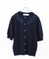 cotton nylon code embroidery knit cardigan