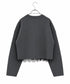 10/16発売予定 polyester milano rib scallop-lace hem cardigan