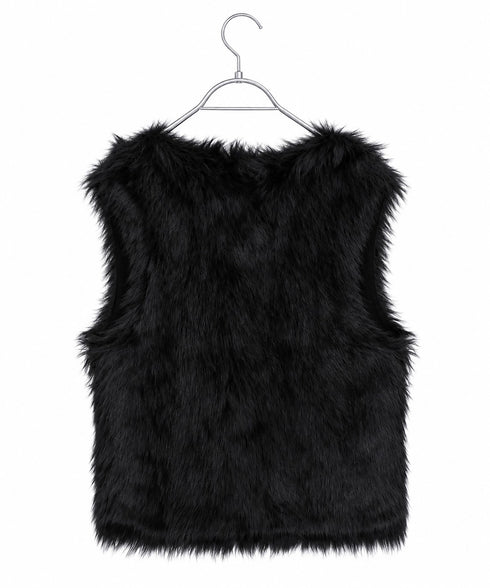 10/16発売予定 2way shaggy knit vest