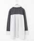 striped shirt layered knit top