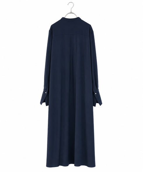 <8/28発売>【SOI-MeME】crystal pleats satin shirt dress