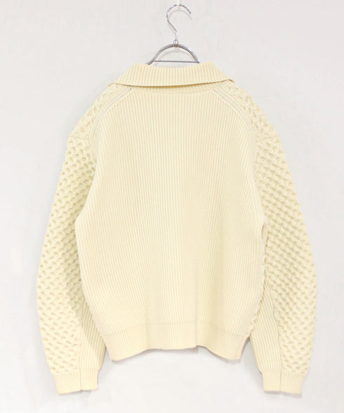 polyester honeycomb knit blouson