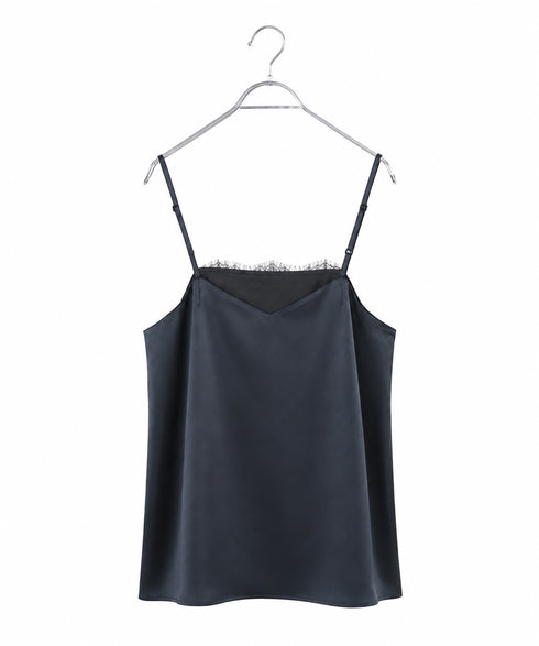 【SOI-MeME】eyelash lace satin camisole