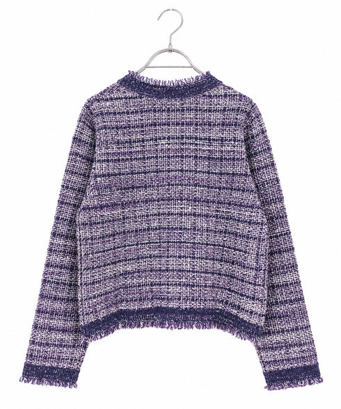 boucle tweed knit jacket