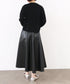 soft eco-leather circular skirt