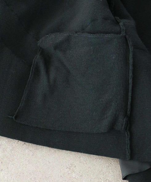 spiral taffeta raffle knit jacket