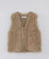 2way shaggy knit vest