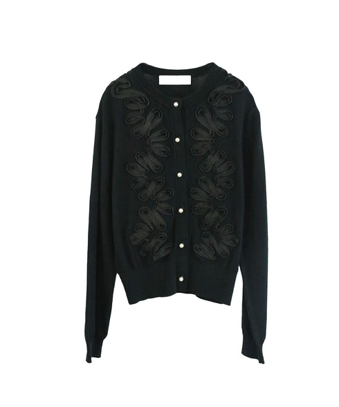 【再入荷】code embroidery cardigan