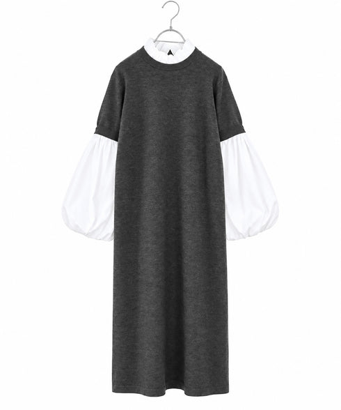 【先行予約1000ポイントプレゼント】14G wool 2way sleeve one-piece