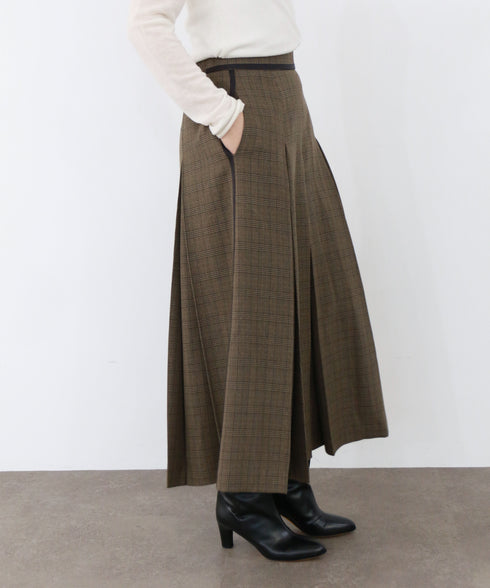 【再入荷】glen check box tuck skirt