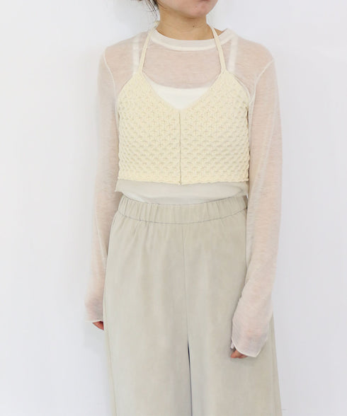 polyester honeycomb knit camisole
