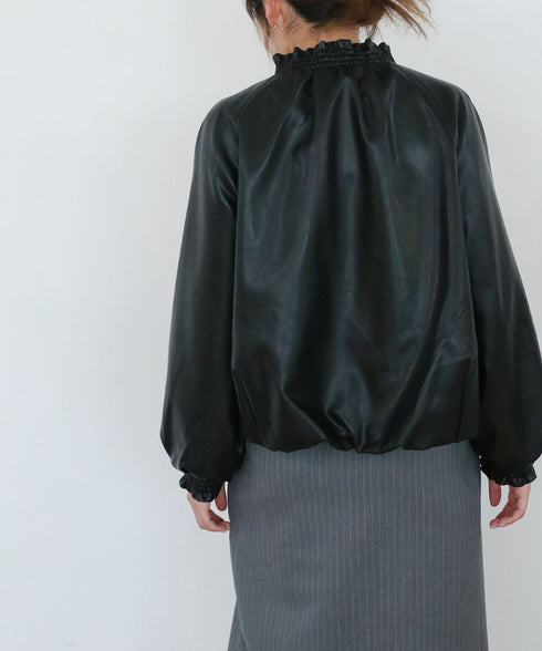 soft eco-leather blouson