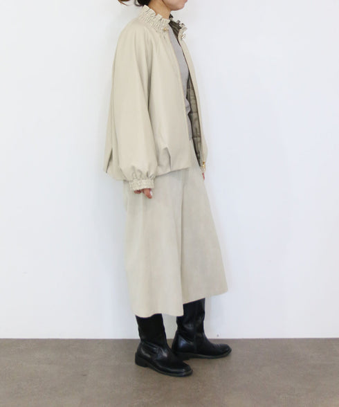 soft eco-leather padded midi blouson