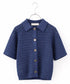 crochet polo knit cardigan
