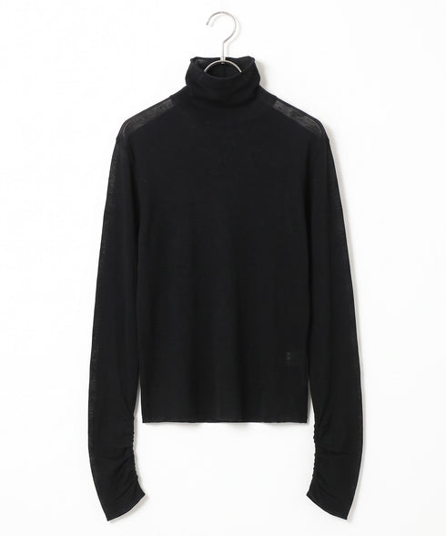 【10/23発売予定】16G sheer wool high neck knit