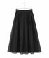 sheer velour flare skirt