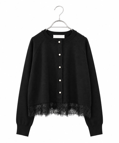 【10/23発売予定】eyelash lace hem A‐line cardigan
