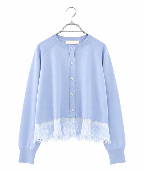 【10/23発売予定】eyelash lace hem A‐line cardigan