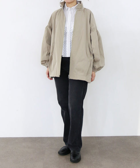 【再入荷】 volume sleeve taffeta mid-blouson
