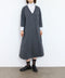 striped shirt layered knit one-piece