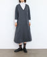 striped shirt layered knit one-piece