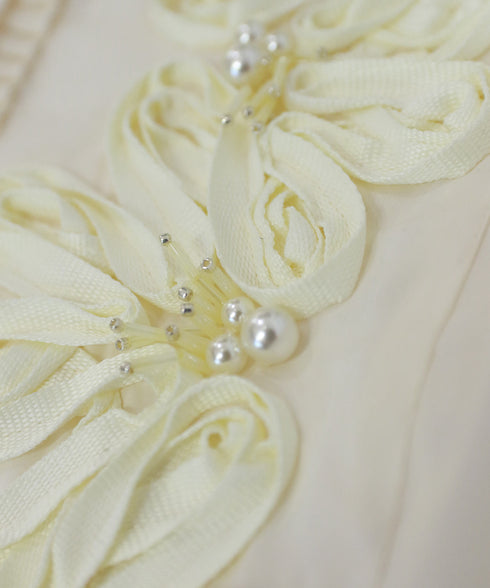 【SOI-MeME】code embroidery pearl blouse