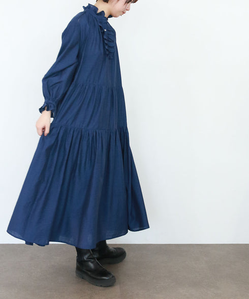 sheer jabot lace dress