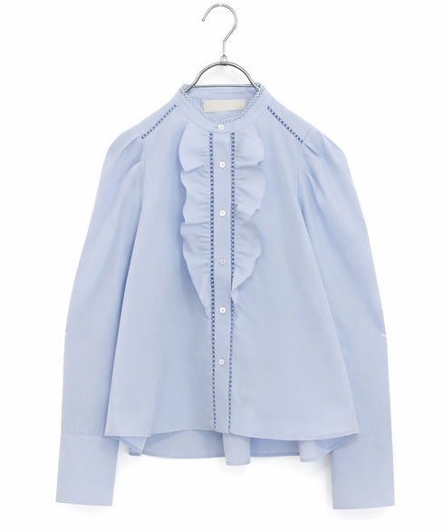 modern sleeve jabot blouse