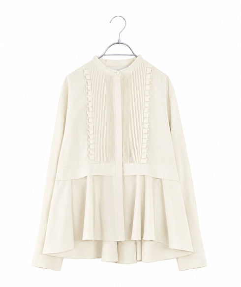 <9/4発売>tuck frill flare shirt
