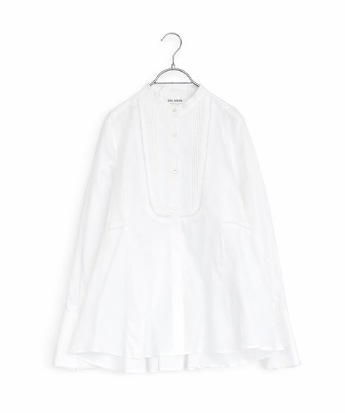 pin tuck bosom embroidery blouse