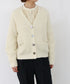 wool cotton aran knit cardigan