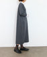 striped shirt layered knit one-piece