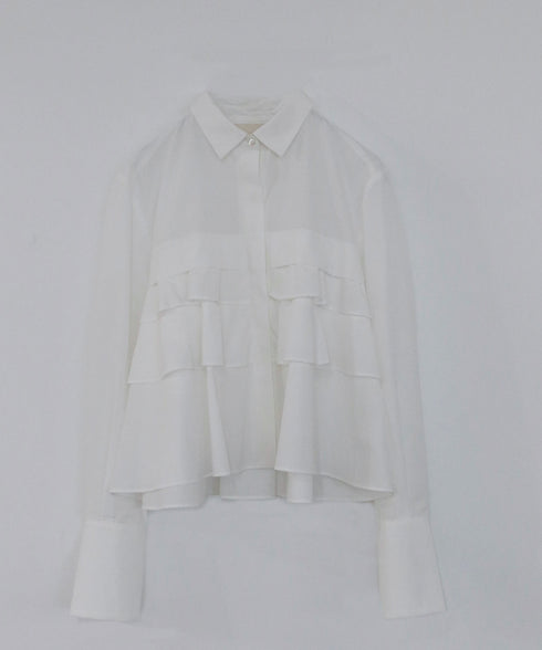 layered raffle blouse