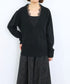 14G wool layered scallop-lace top