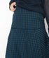 gingham check embroidery skirt