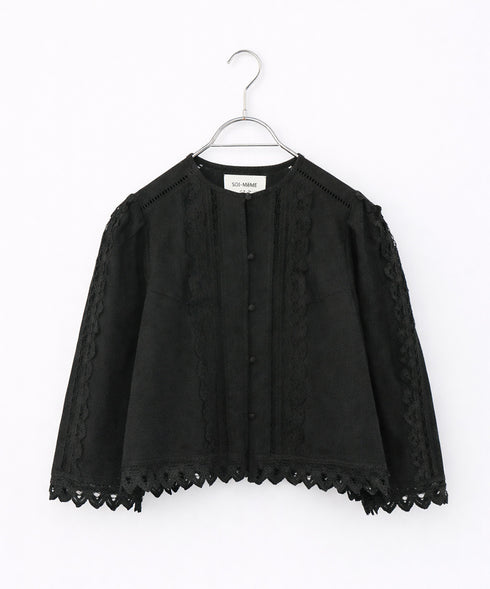 batten lace blouse jacket