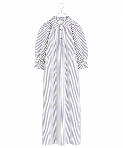 modern strip volume sleeve dress