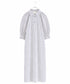 modern strip volume sleeve dress
