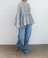【SOI-MeME】code embroidery diamond tuck blouse