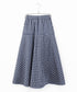 gingham check embroidery skirt