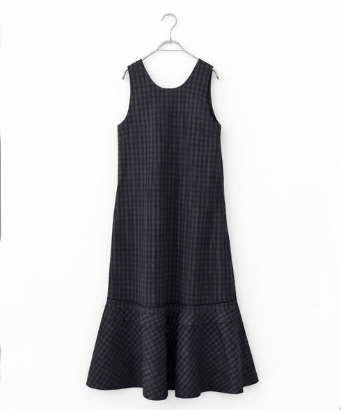 gingham check 2way dress