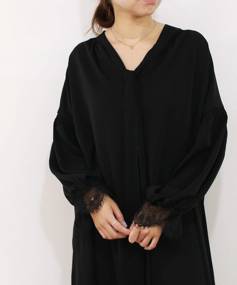 2way shirring gather tie dress