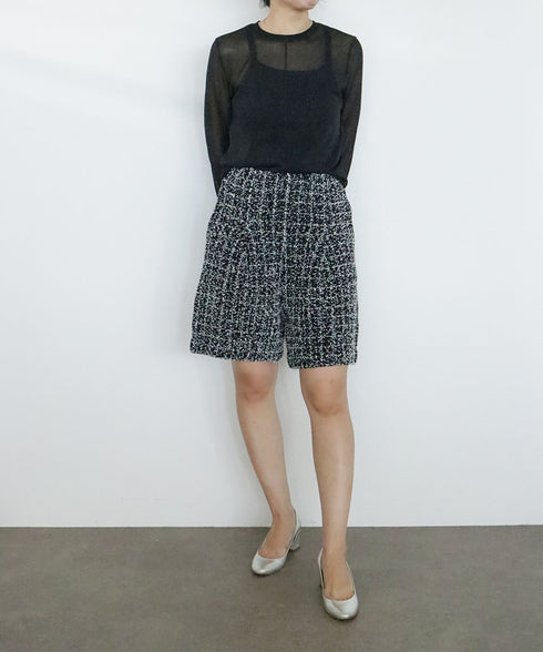 【予約】tweed knit short pants