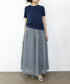 sheer velour flare skirt