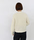 wool cotton aran knit cardigan