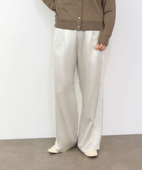 【SOI-MeME】eyelash lace satin drawstring pants