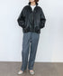 eco leather tuck blouson