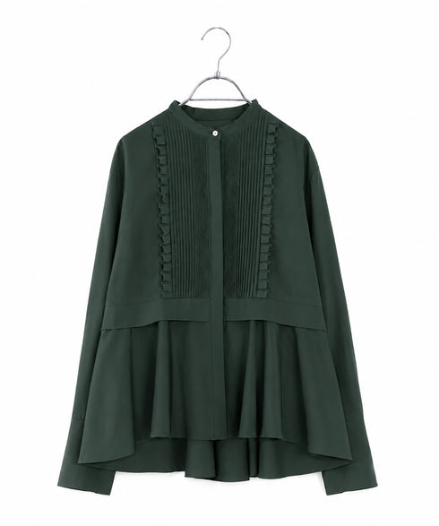 <9/4発売>tuck frill flare shirt