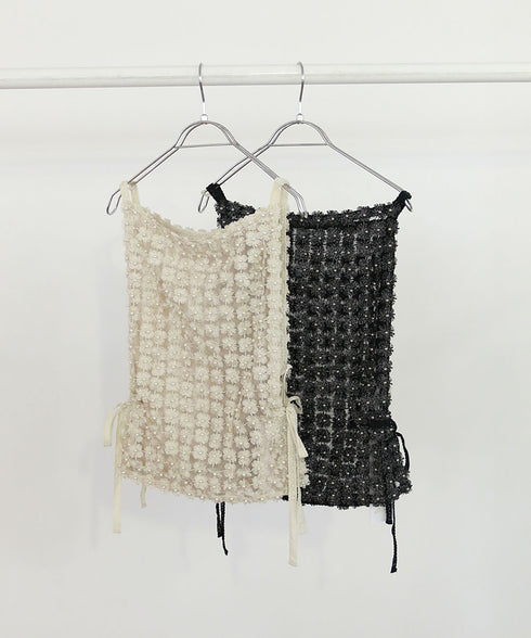 【SOI-MeME】pearl lame lace cami-bolero